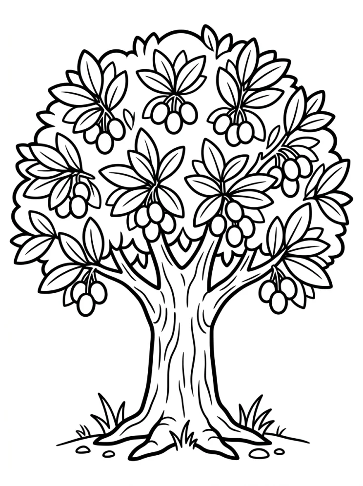 Desenhos de Árvores para colorir 123