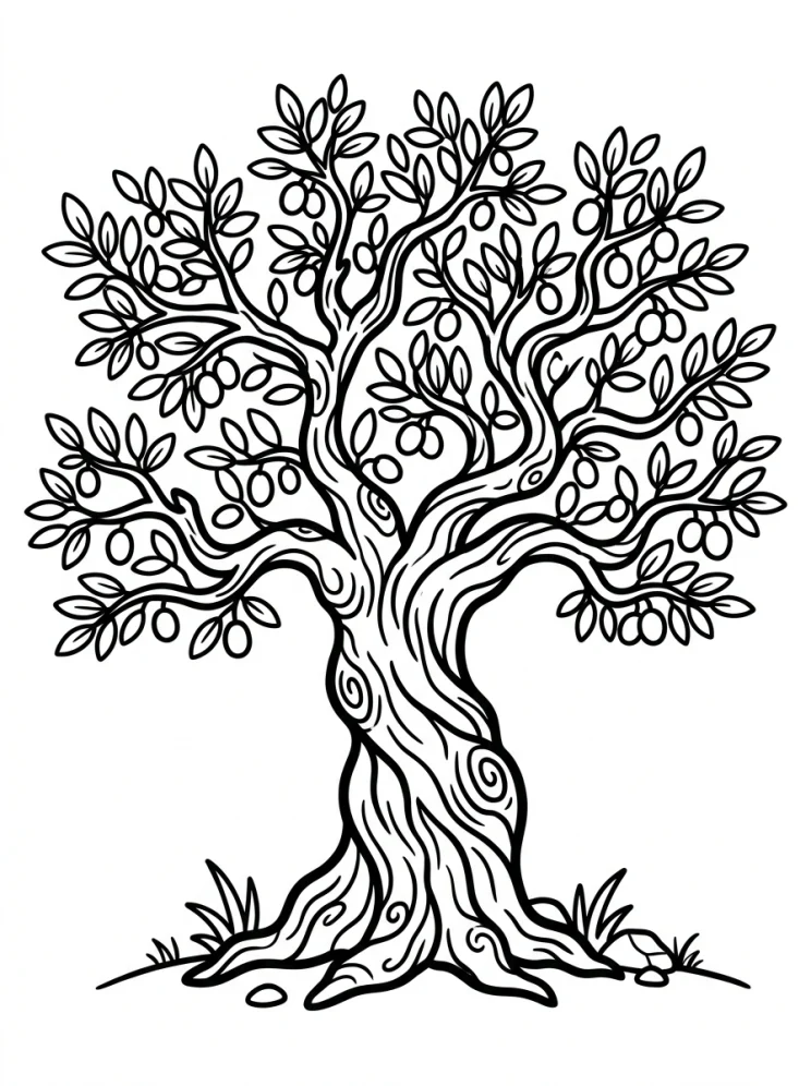 Desenhos de Árvores para colorir 124