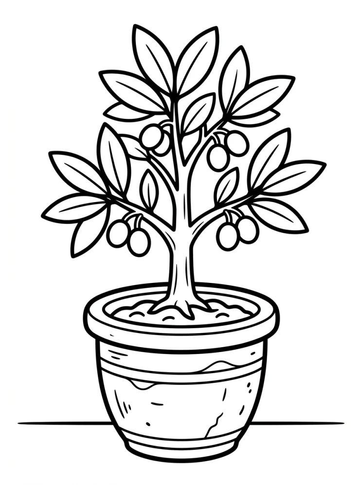 Desenhos de Árvores para colorir 125