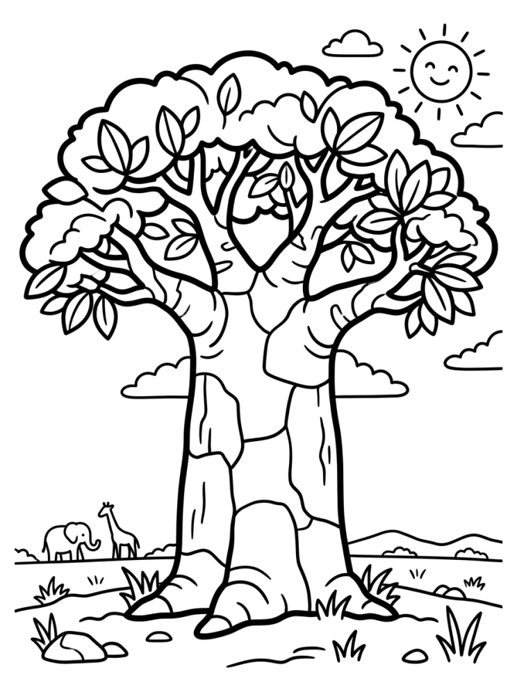 Desenhos de Árvores para colorir 13