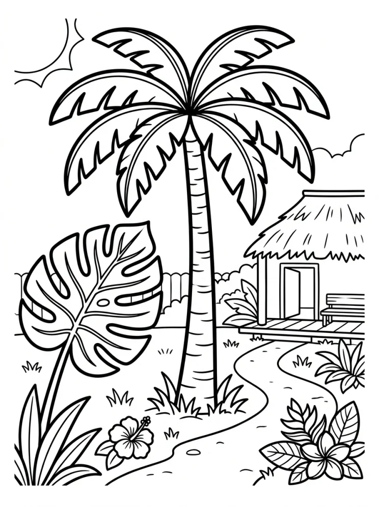 Desenhos de Árvores para colorir 130