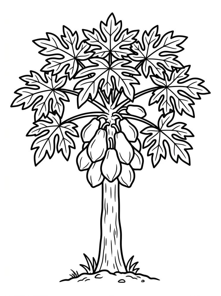 Desenhos de Árvores para colorir 135
