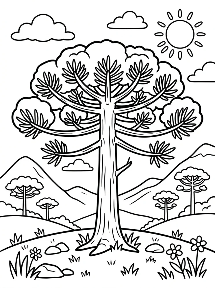 Desenhos de Árvores para colorir 136