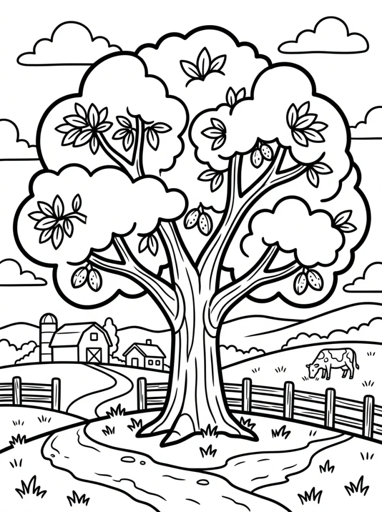 Desenhos de Árvores para colorir 142