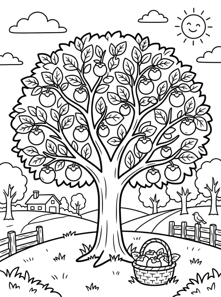 Desenhos de Árvores para colorir 143