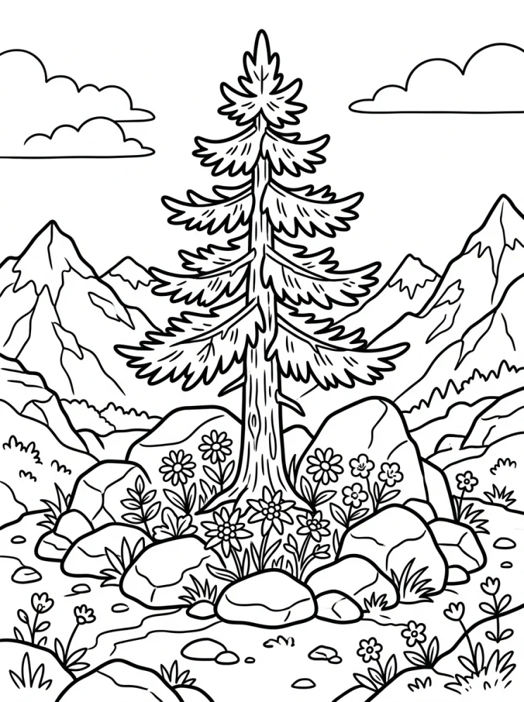 Desenhos de Árvores para colorir 144