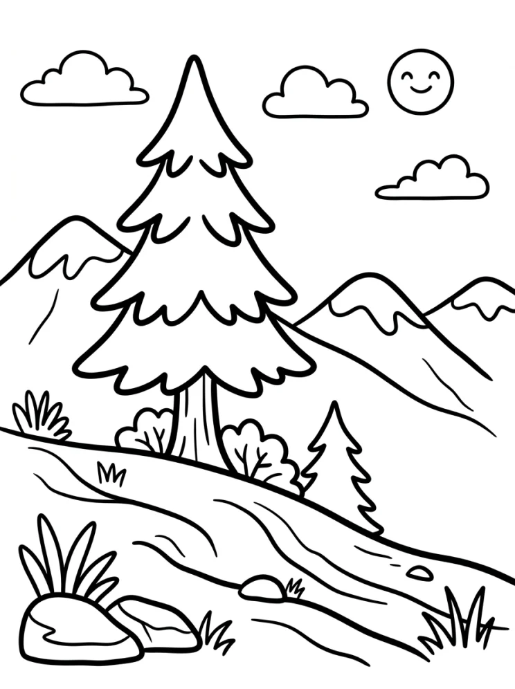 Desenhos de Árvores para colorir 149