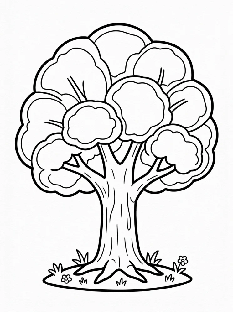 Desenhos de Árvores para colorir 15