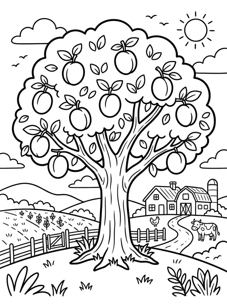 Desenhos de Árvores para colorir 151