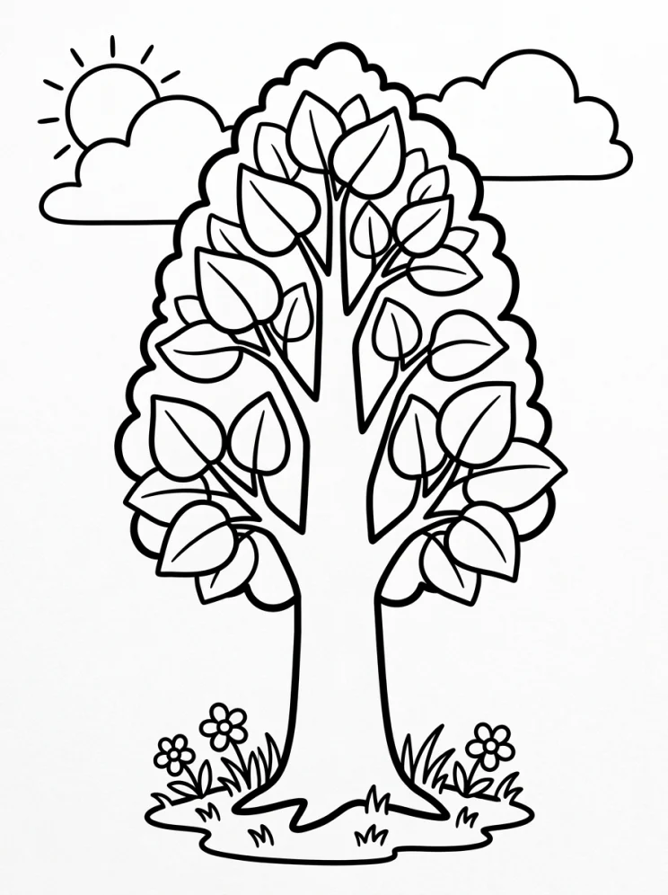 Desenhos de Árvores para colorir 153