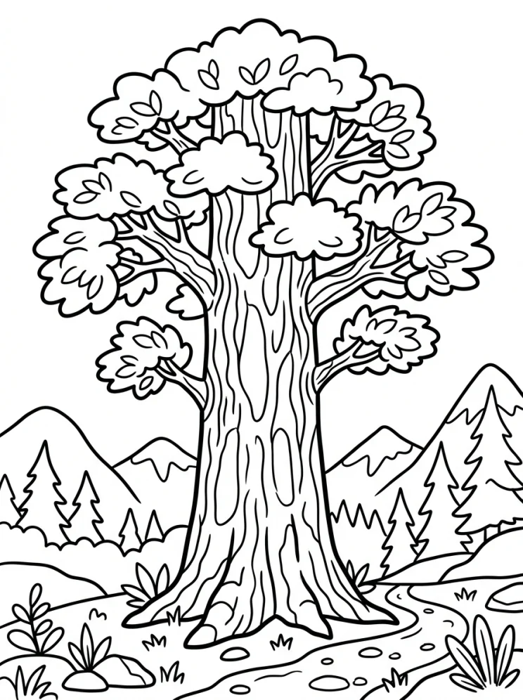 Desenhos de Árvores para colorir 155
