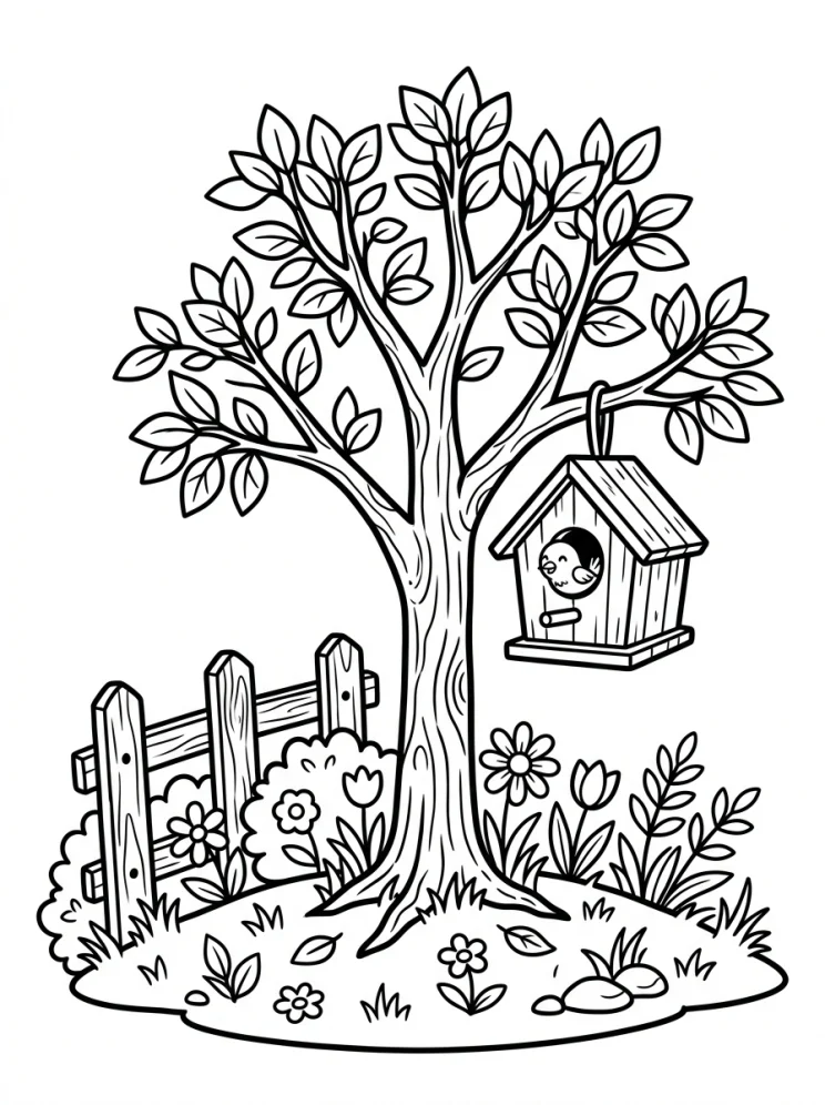 Desenhos de Árvores para colorir 162