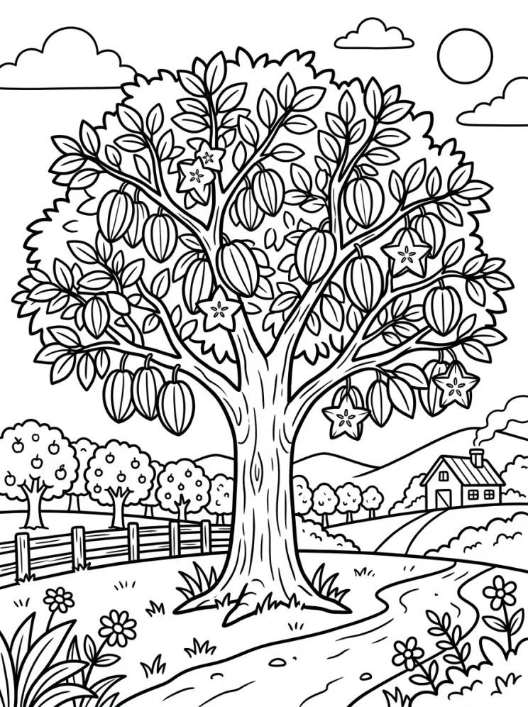 Desenhos de Árvores para colorir 164