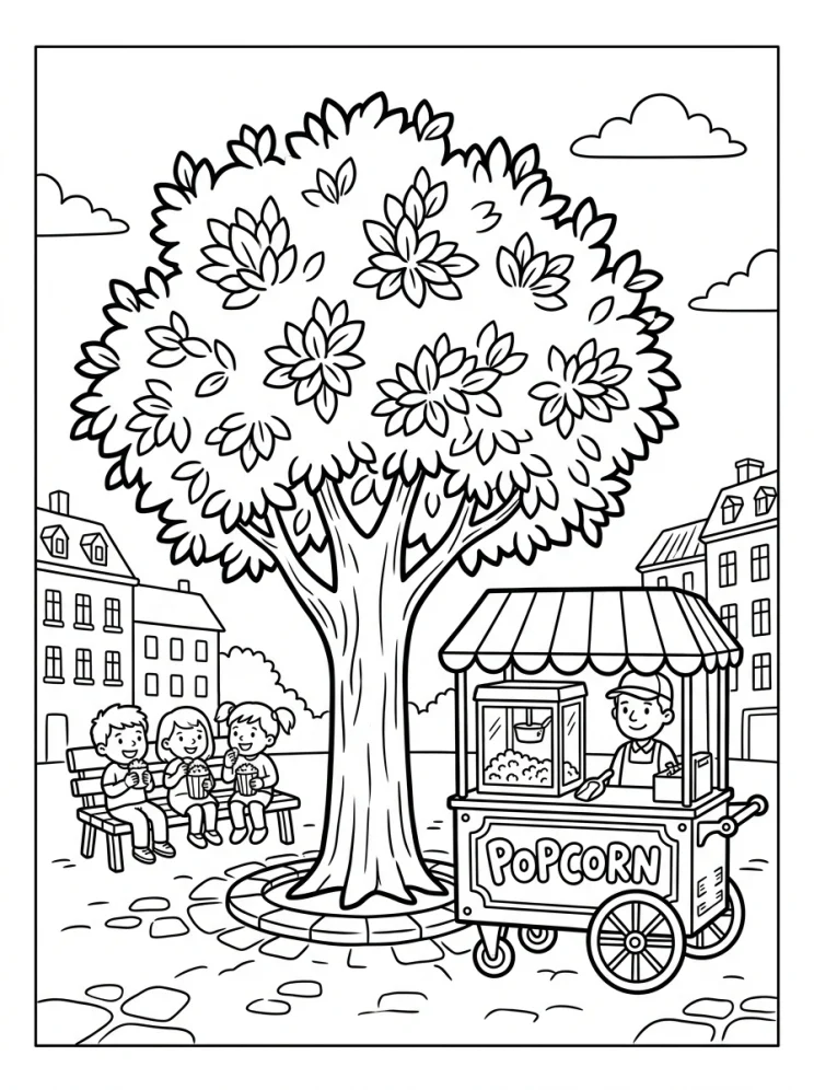 Desenhos de Árvores para colorir 175