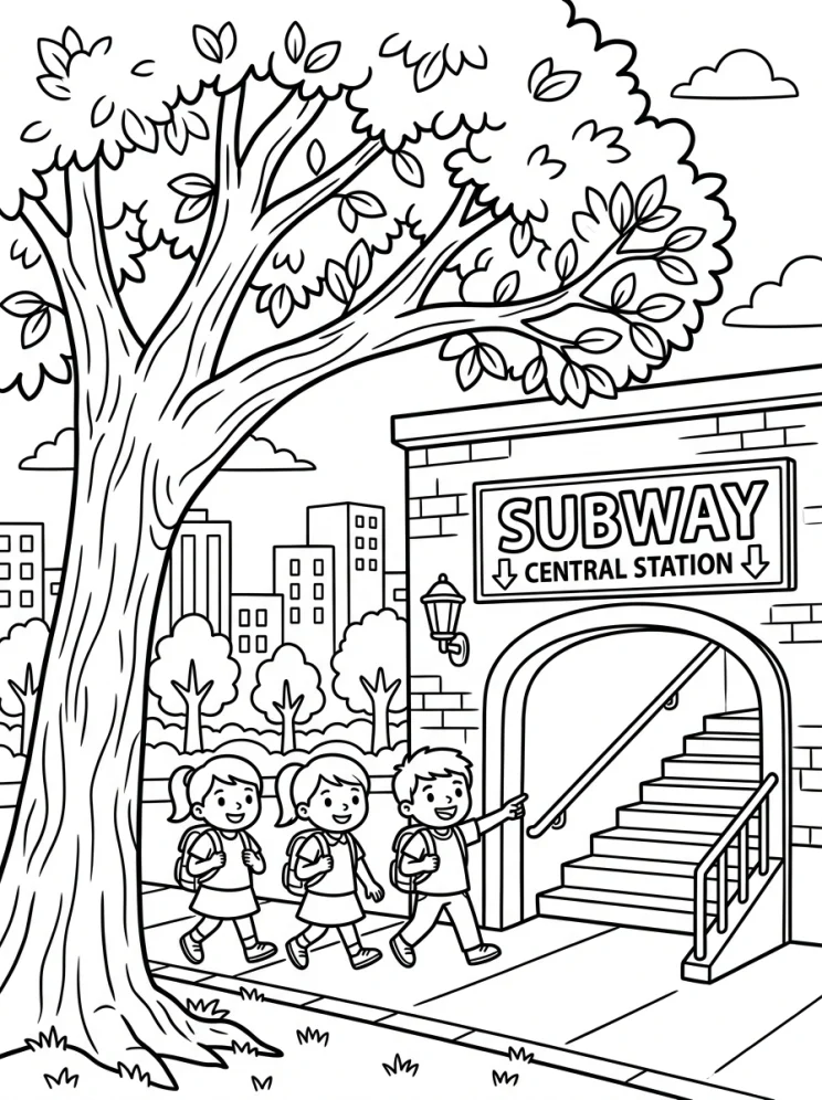 Desenhos de Árvores para colorir 178