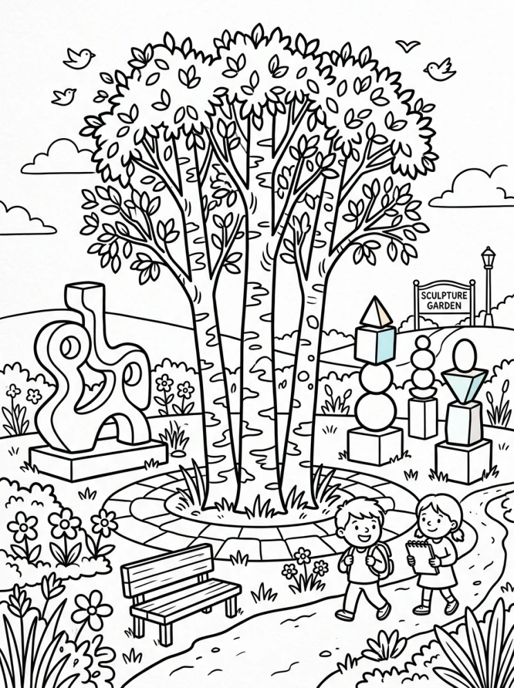 Desenhos de Árvores para colorir 18