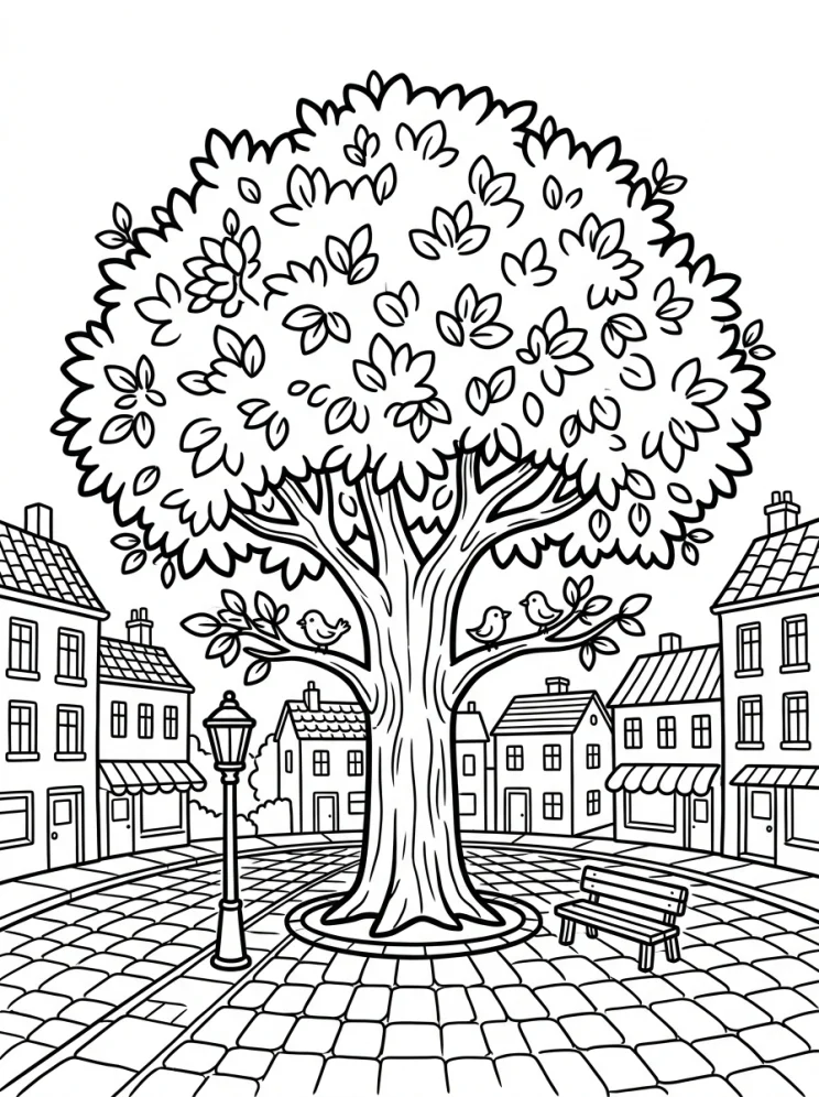 Desenhos de Árvores para colorir 180