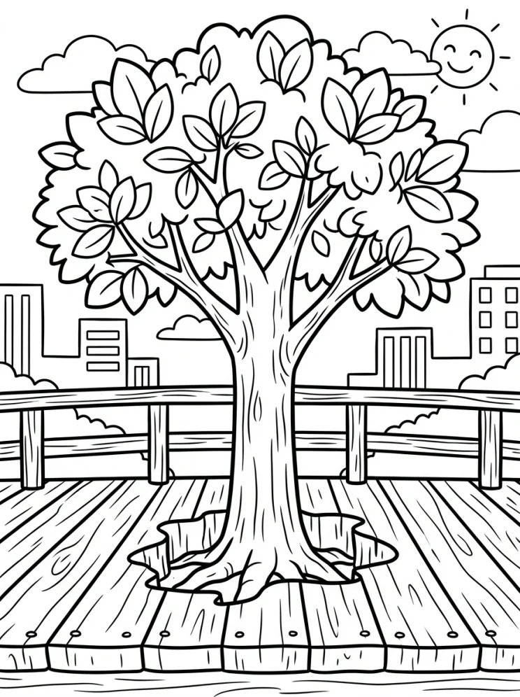 Desenhos de Árvores para colorir 182