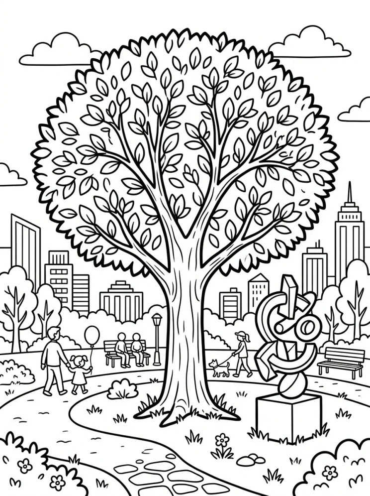 Desenhos de Árvores para colorir 183