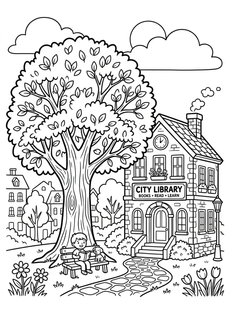 Desenhos de Árvores para colorir 185