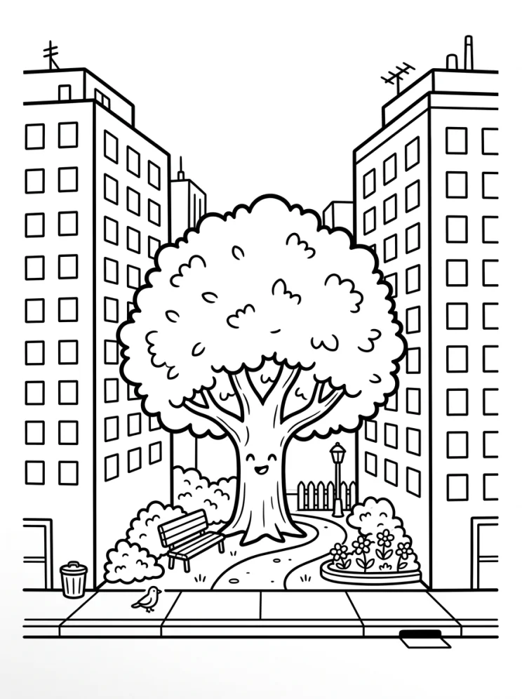 Desenhos de Árvores para colorir 186