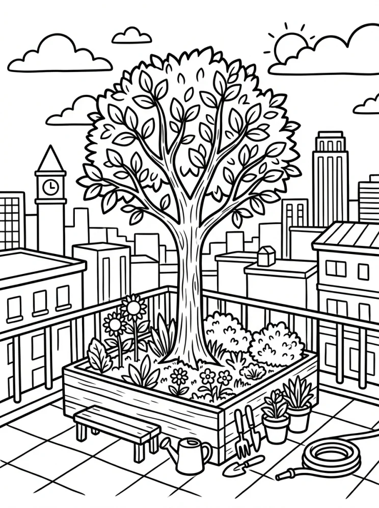 Desenhos de Árvores para colorir 190