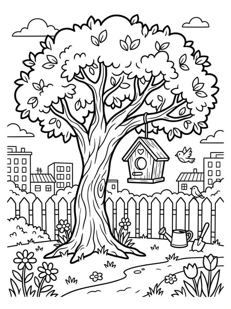 Desenhos de Árvores para colorir 193