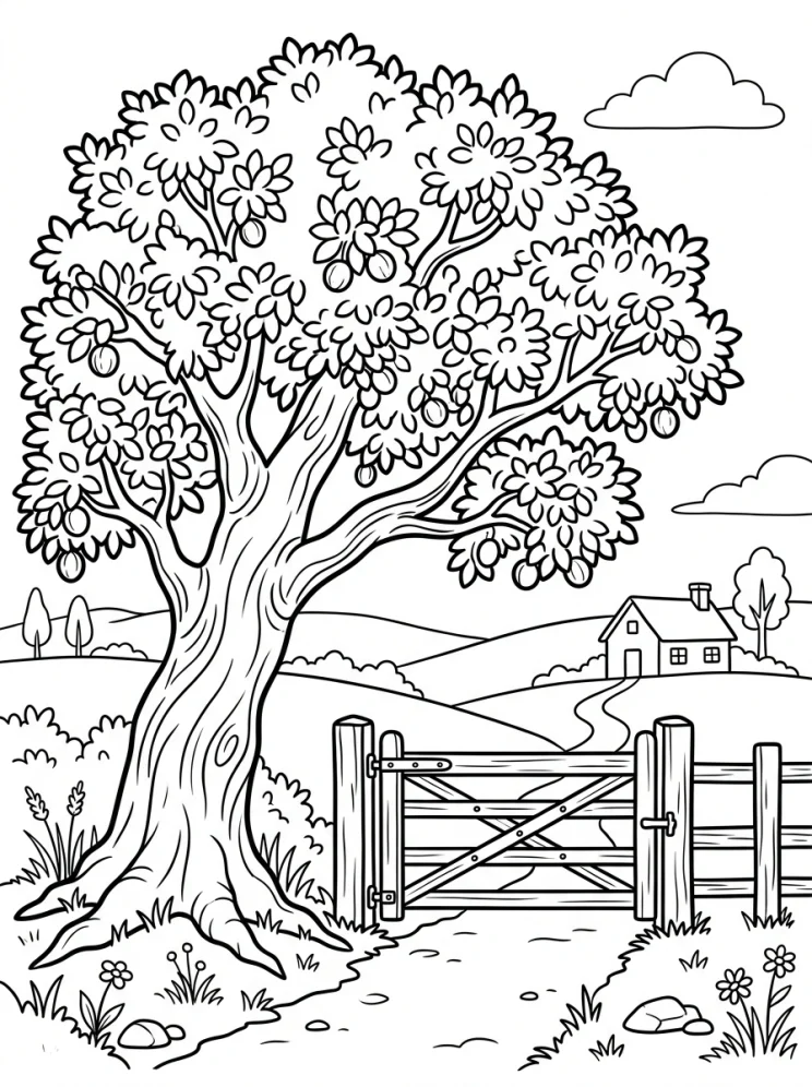Desenhos de Árvores para colorir 196