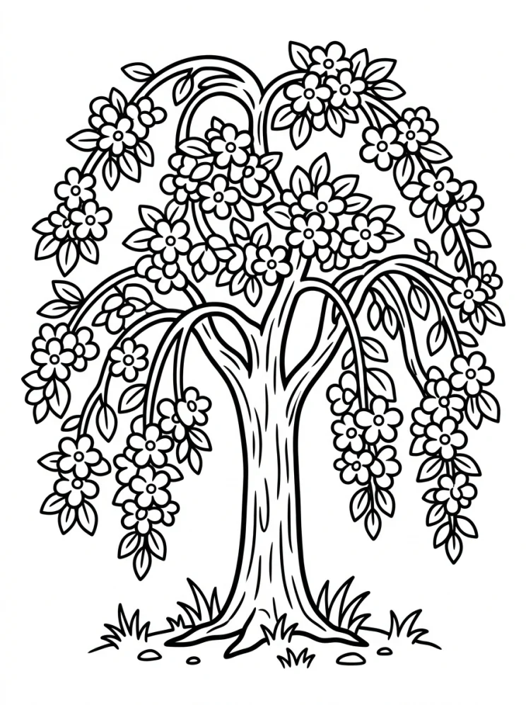 Desenhos de Árvores para colorir 197
