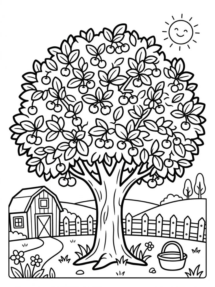 Desenhos de Árvores para colorir 2