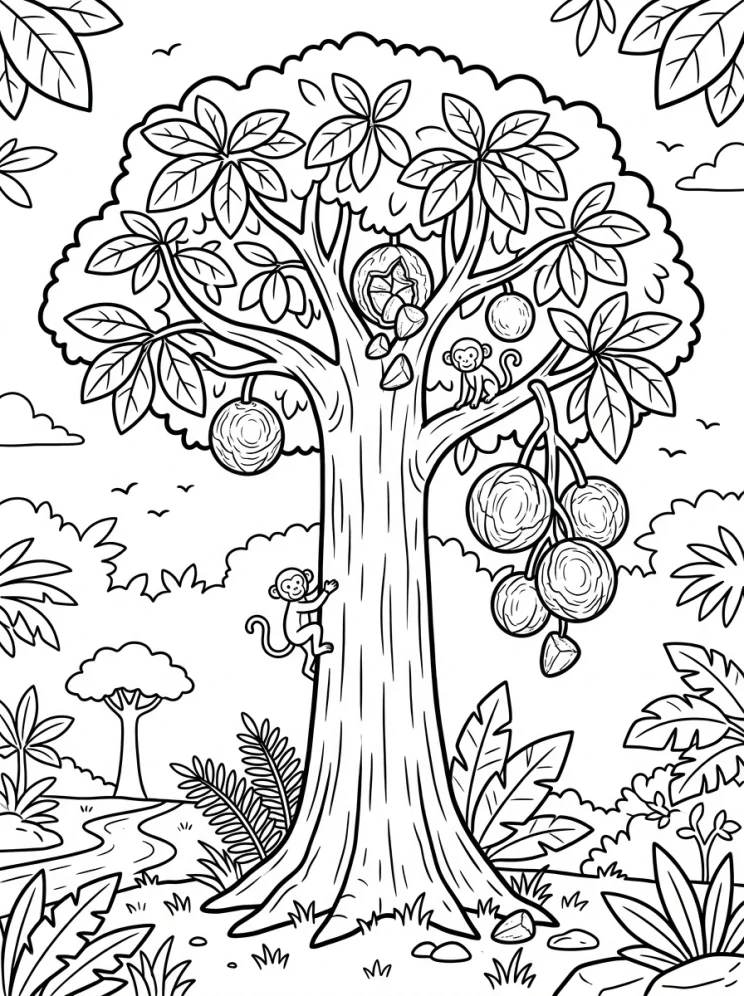 Desenhos de Árvores para colorir 22