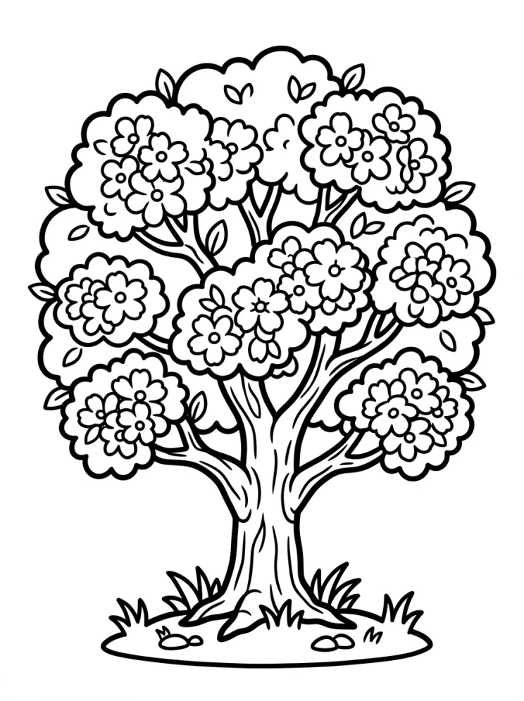 Desenhos de Árvores para colorir 27