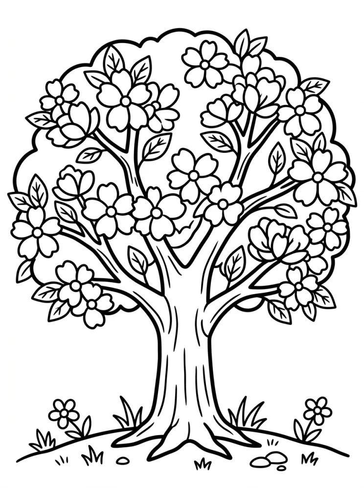 Desenhos de Árvores para colorir 28