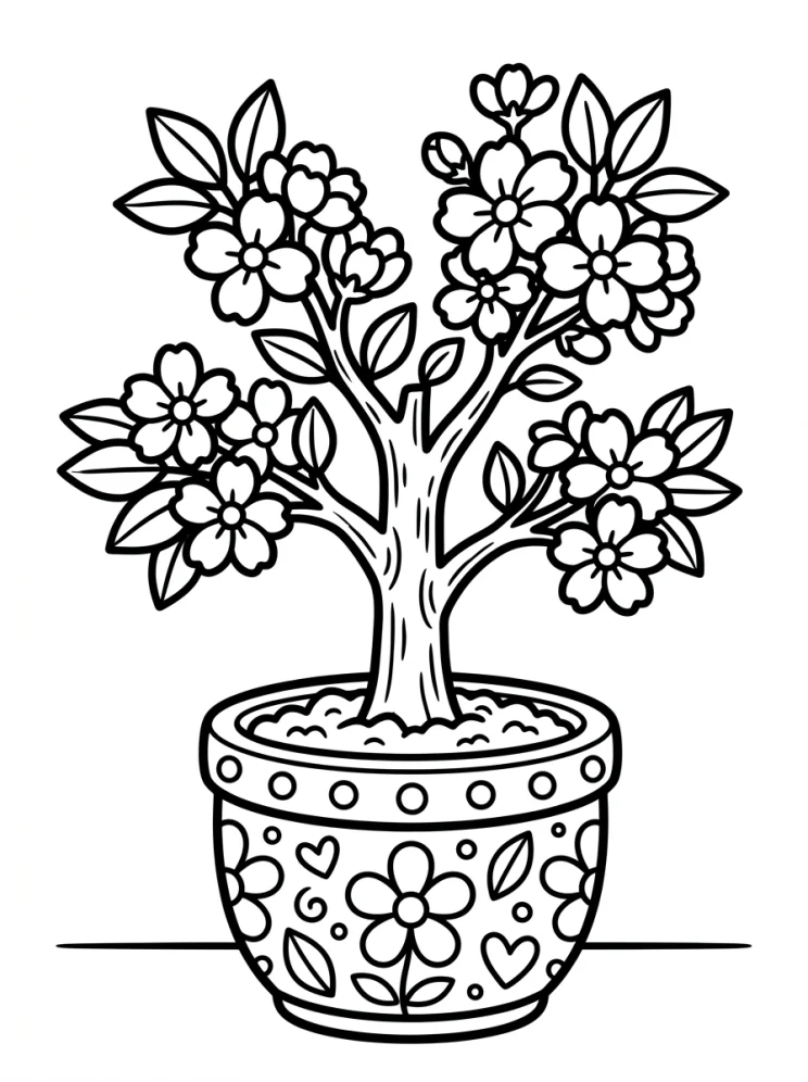 Desenhos de Árvores para colorir 29