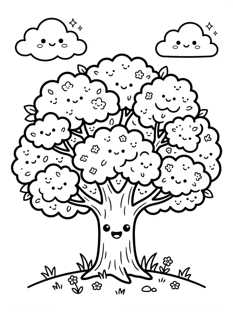 Desenhos de Árvores para colorir 30