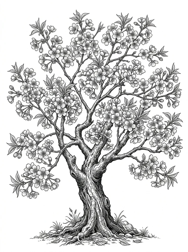 Desenhos de Árvores para colorir 31