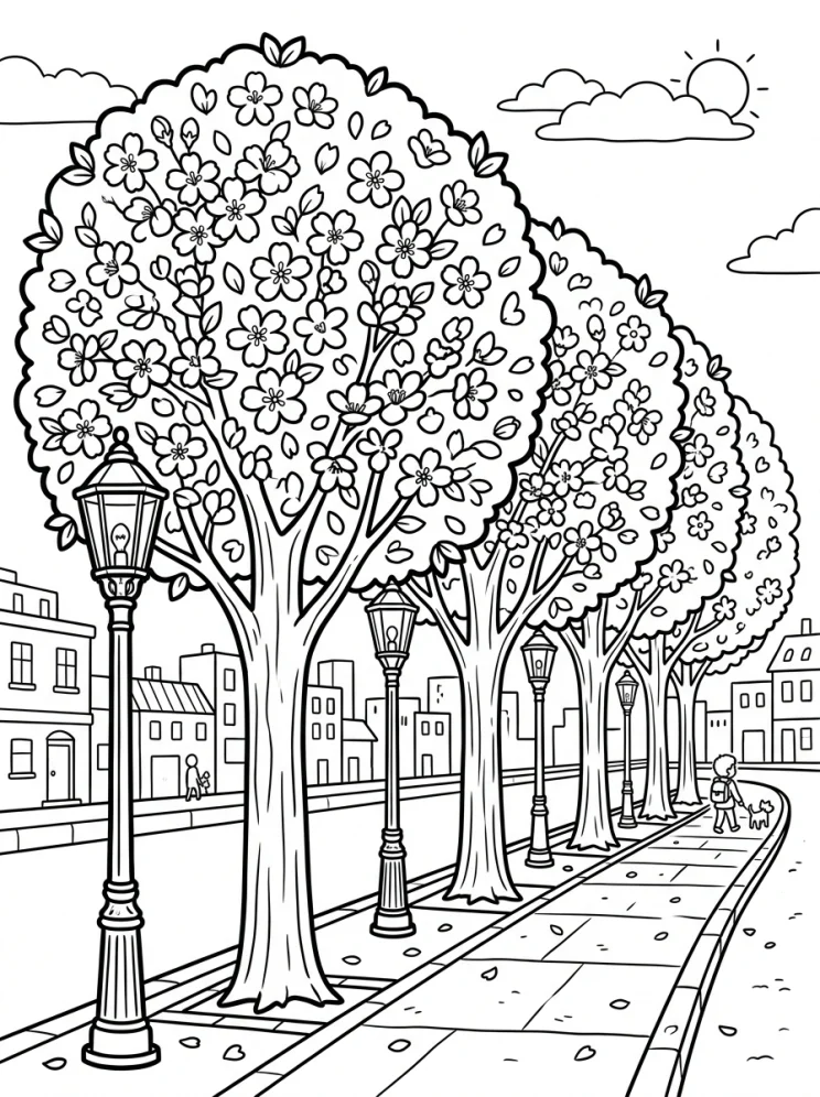 Desenhos de Árvores para colorir 32