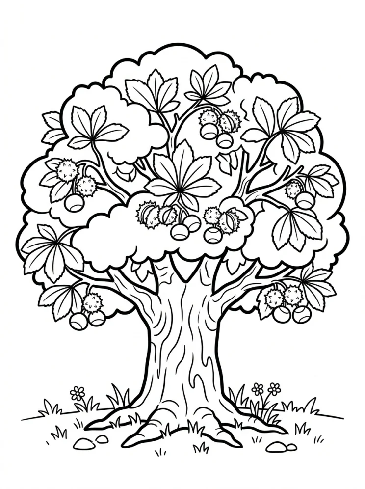 Desenhos de Árvores para colorir 34