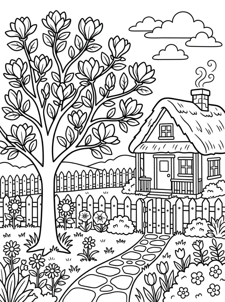 Desenhos de Árvores para colorir 39