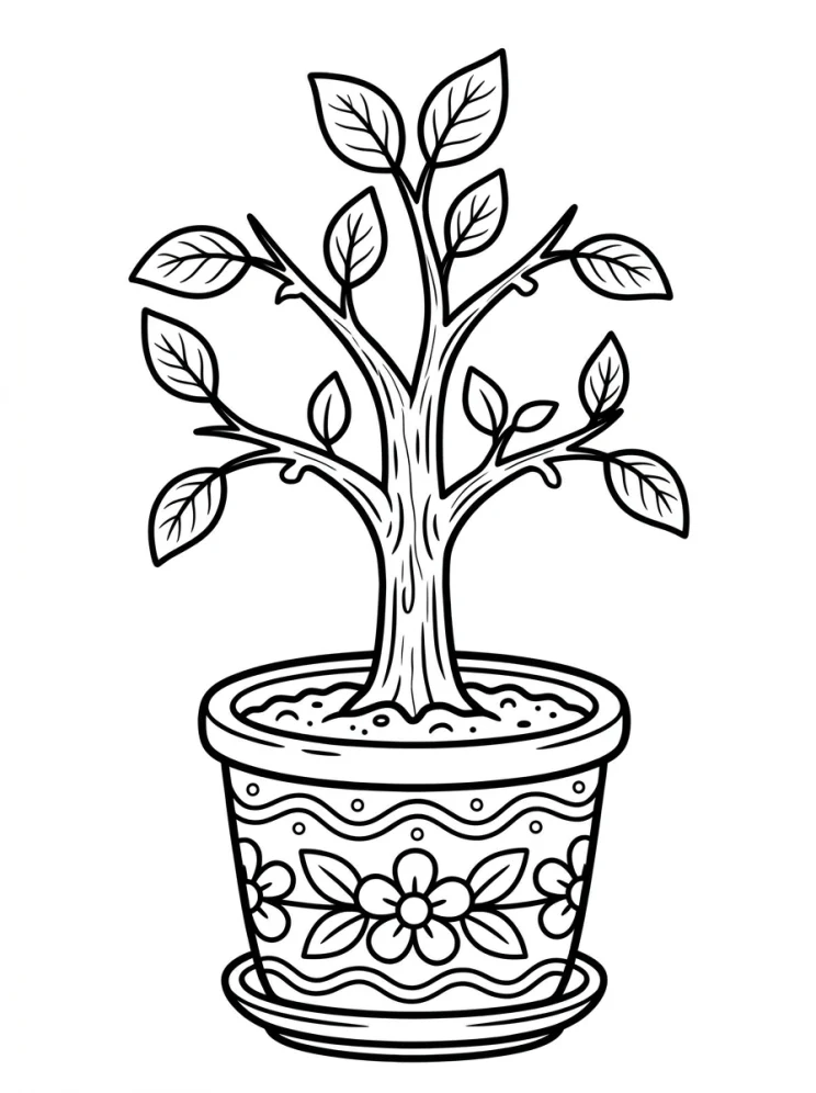 Desenhos de Árvores para colorir 4