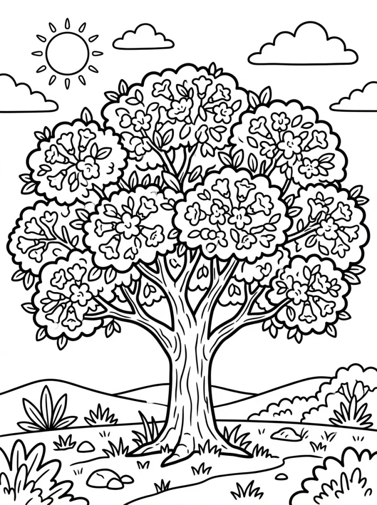 Desenhos de Árvores para colorir 40