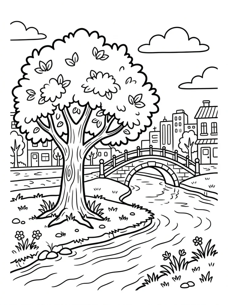 Desenhos de Árvores para colorir 43
