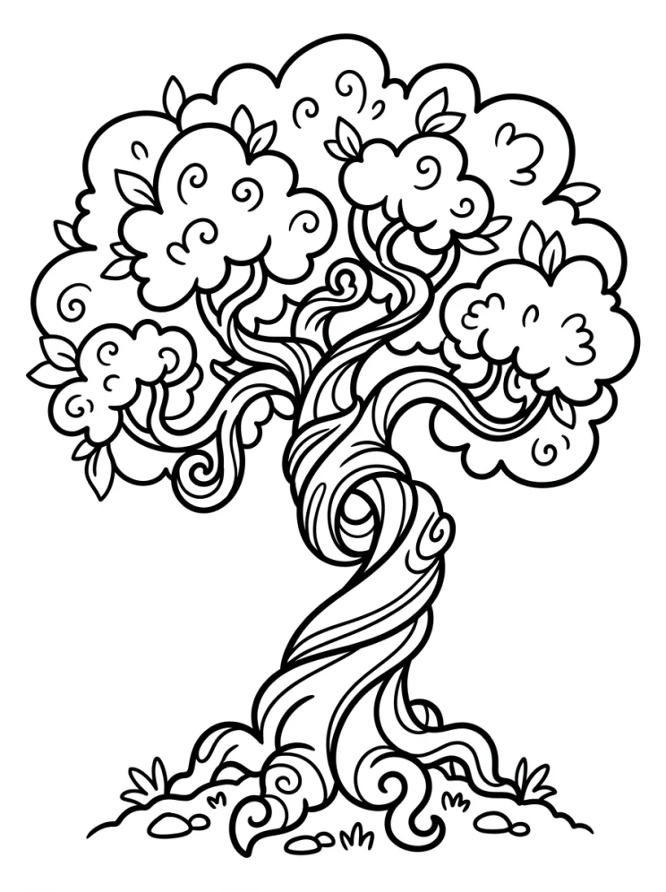Desenhos de Árvores para colorir 44