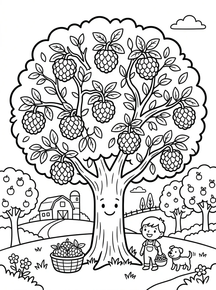Desenhos de Árvores para colorir 47