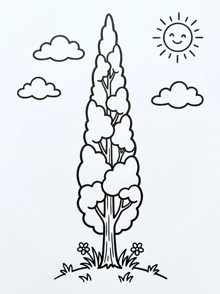 Desenhos de Árvores para colorir 50