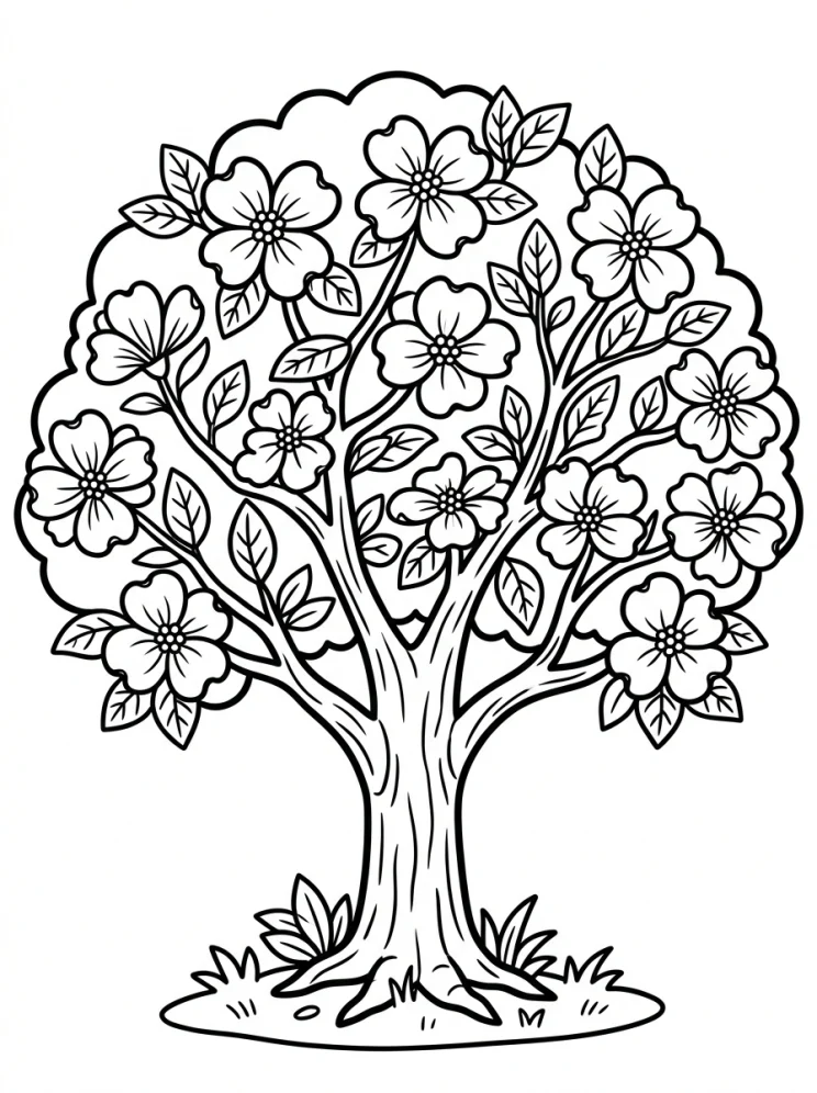 Desenhos de Árvores para colorir 54