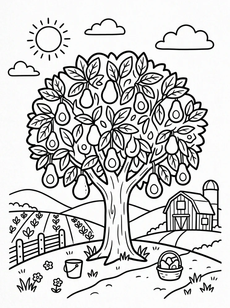 Desenhos de Árvores para colorir 6