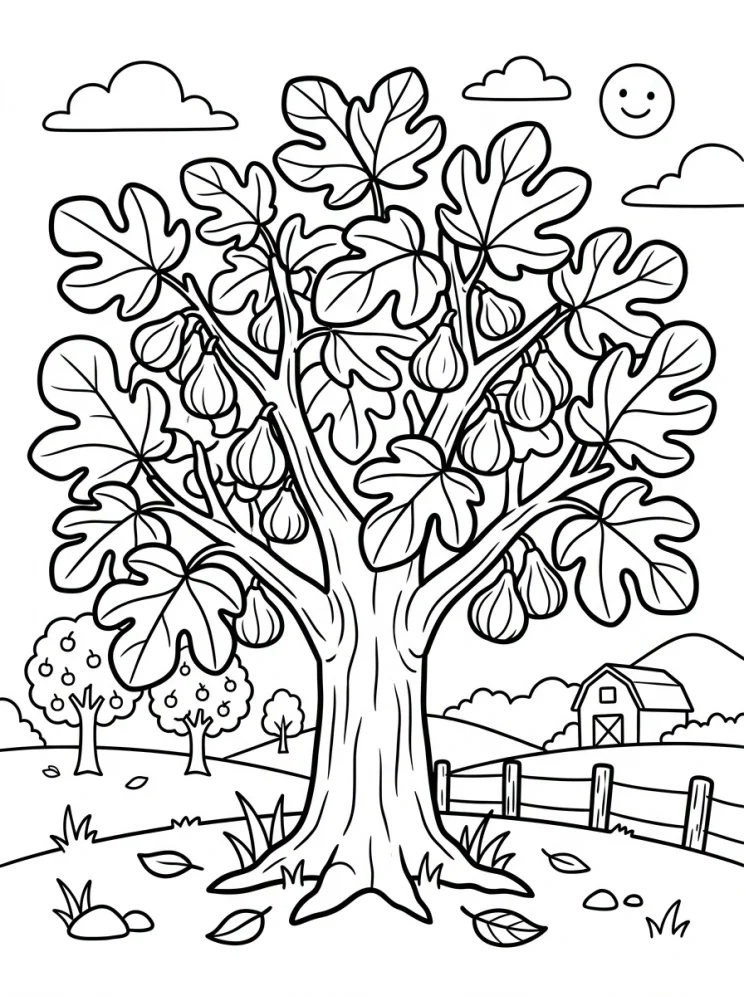 Desenhos de Árvores para colorir 66
