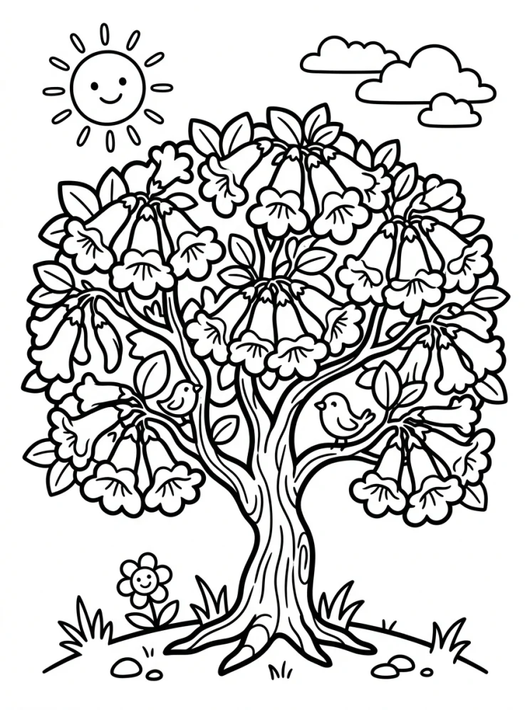 Desenhos de Árvores para colorir 69