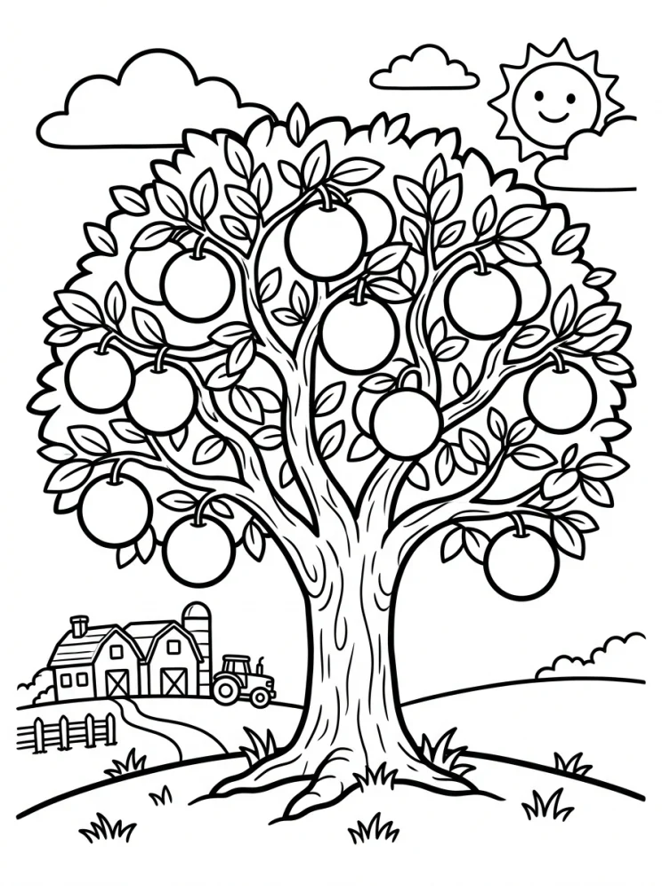 Desenhos de Árvores para colorir 76
